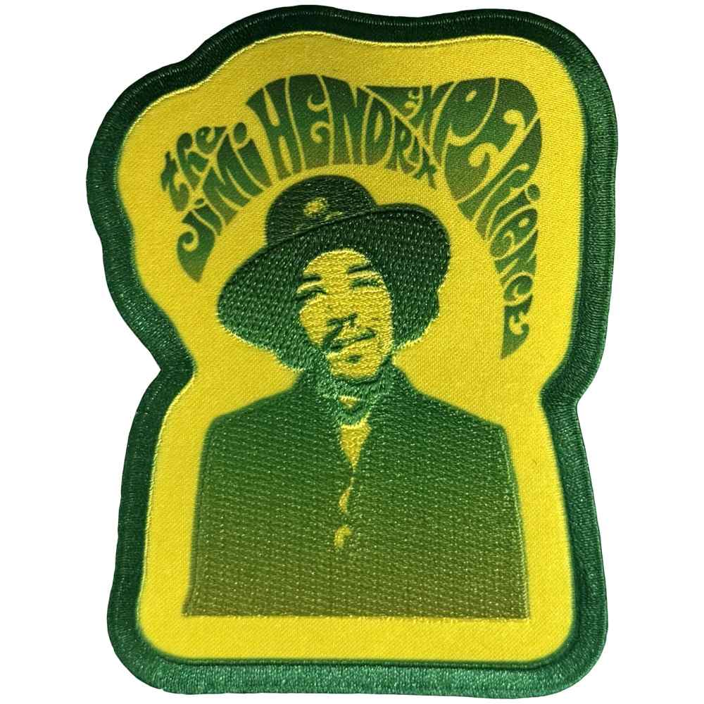 Jimi Hendrix - Jimi & Swirl Logo Patch - Gelb/Grün